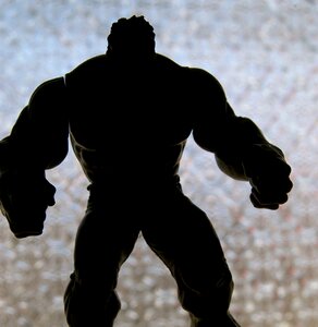Silhouette muscular male