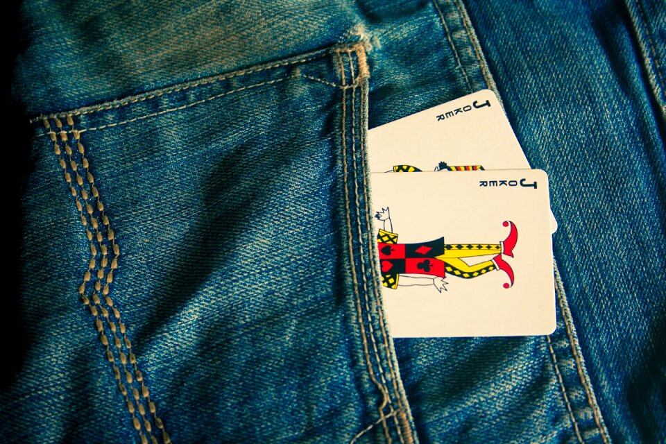Blue pocket fashion