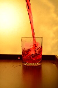 Red pouring alcohol