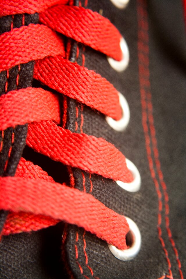 Red sneakers converse