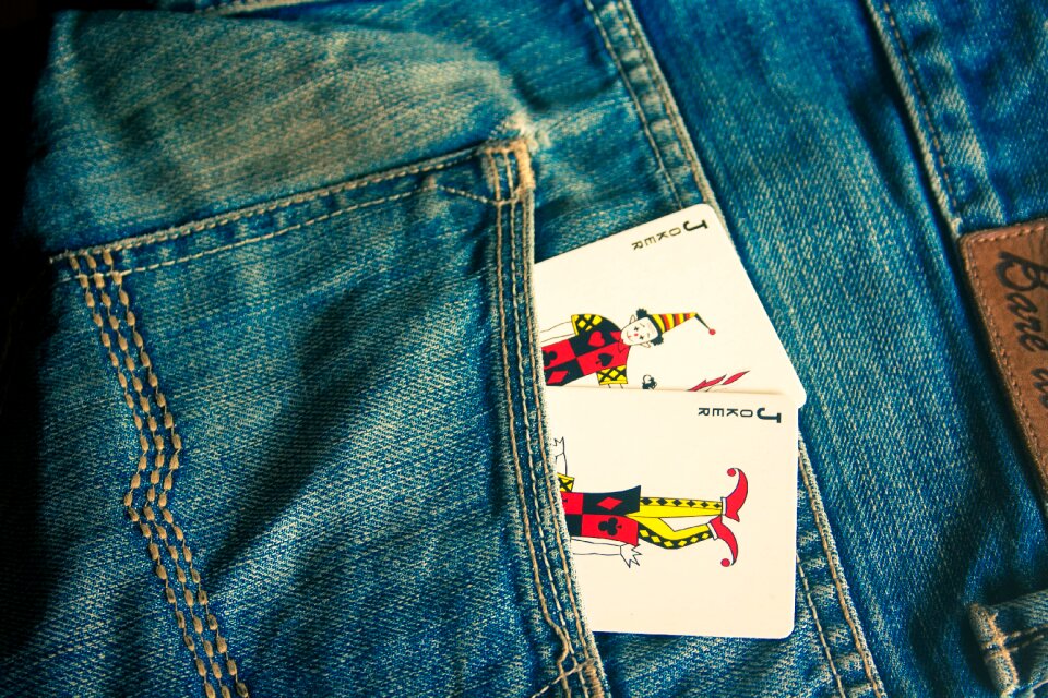 Blue pocket fashion