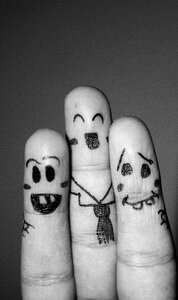 Funny gesture happy