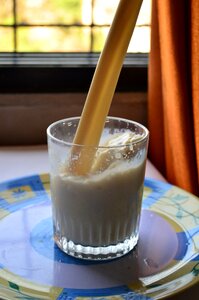 Glass dairy drink photo