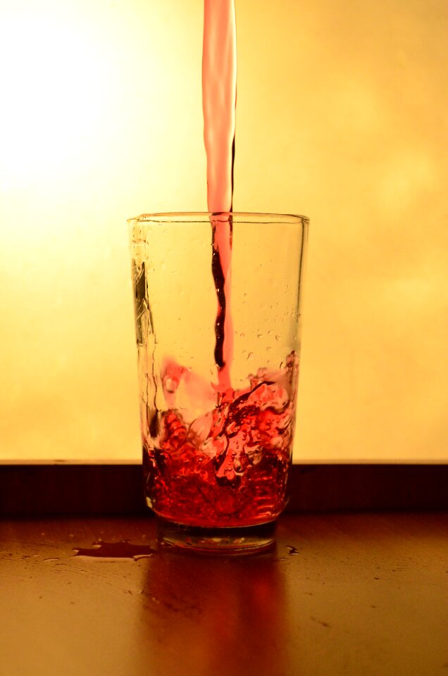 Splash pouring alcohol