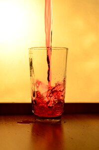 Splash pouring alcohol