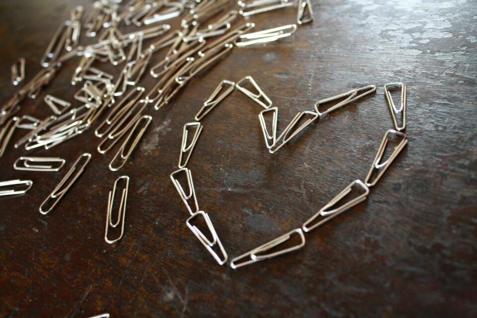 Paper clips office stationery