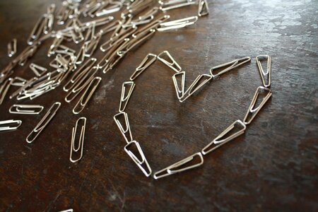 Paper clips office stationery photo