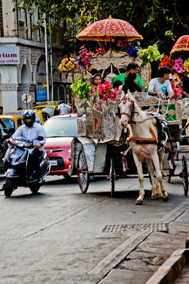 India traffic street