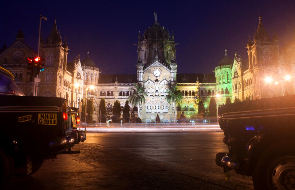 Bombay train station architecture photo