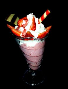 Sweet ice cream cup dessert