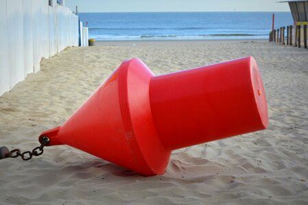 Red buoy sea beach