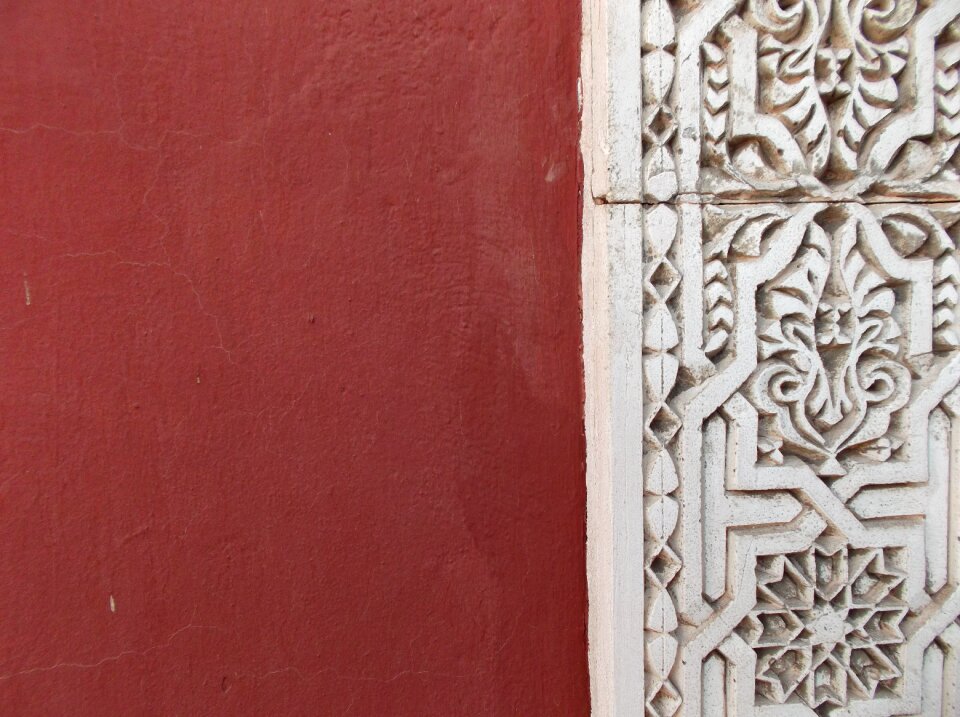 Marrakech pattern ox blood red
