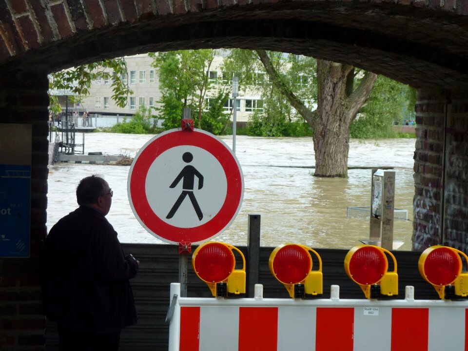 Flood water water level