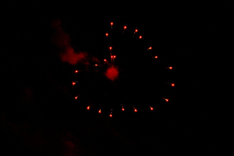 Fireworks lights night