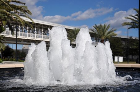 Fountain splash bowl pool photo