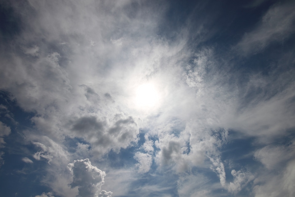 Clouds sky blue