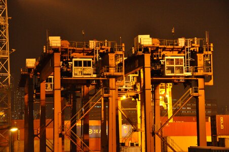 Hong kong pier night view photo