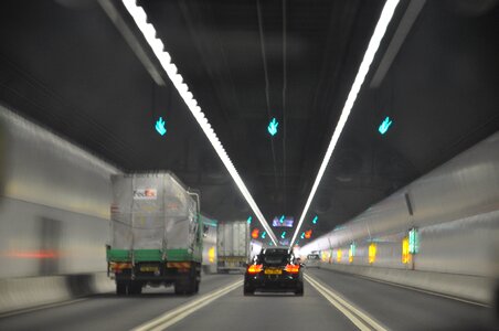 Tunnel highway high speed photo