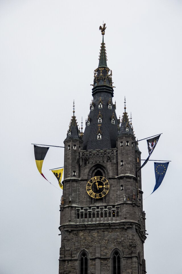 Church tower architecture center photo