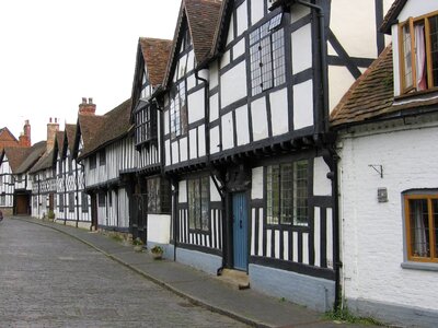 Medieval high street warwickshire photo