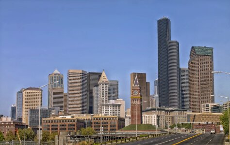 Cities urban skyscrapers