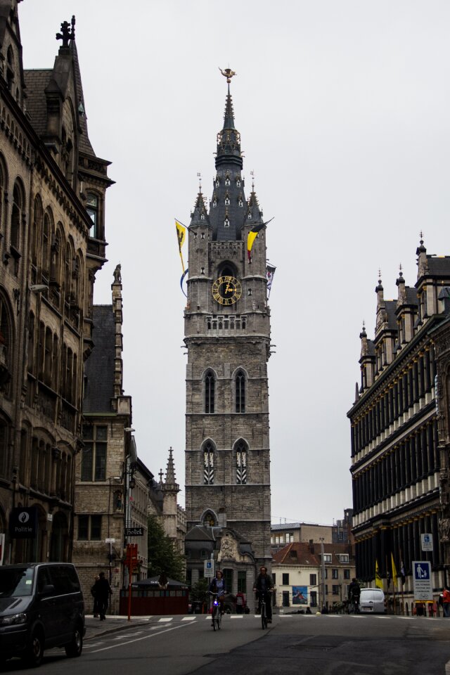 Church tower architecture center photo