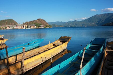 Lijiang lugu lake the scenery photo