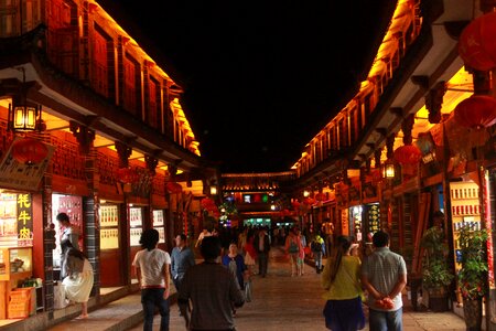 Lijiang night view street view photo
