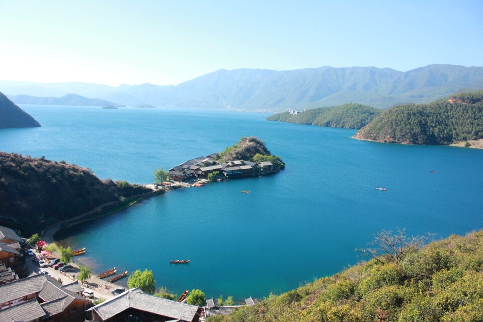 Landscape lake island
