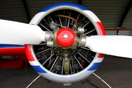 Aircraft motor propeller photo