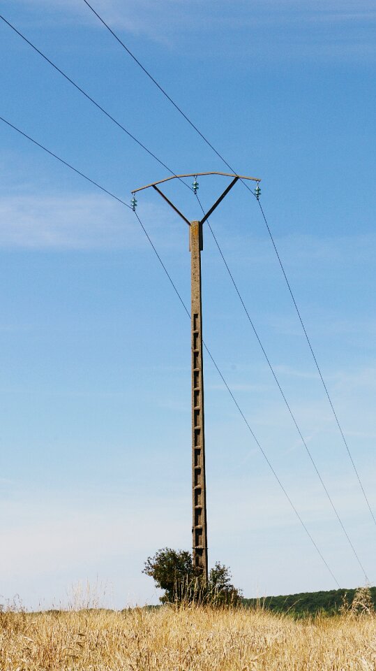 Electric power line sky