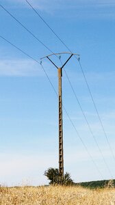 Electric power line sky photo
