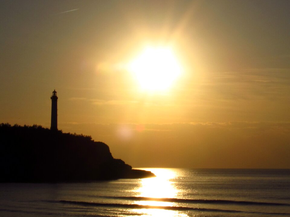 Landscape lighthouse biarritz