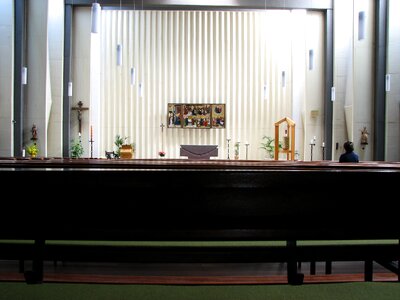 Triptych tabernacle altar photo