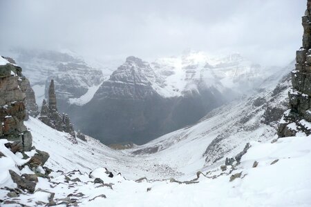 Travel snow mountain ascending photo