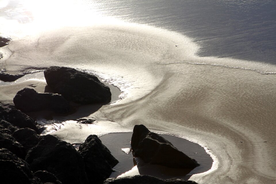 Sea shadow sand
