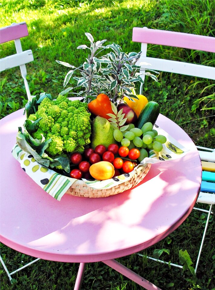 Nature gedeckter table healthy