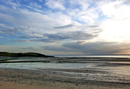 Sunset evening low tide
