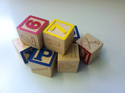 Cubes dices wooden photo