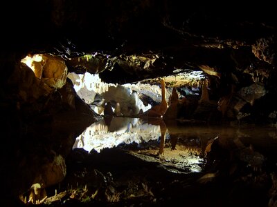 Reflection water underground photo