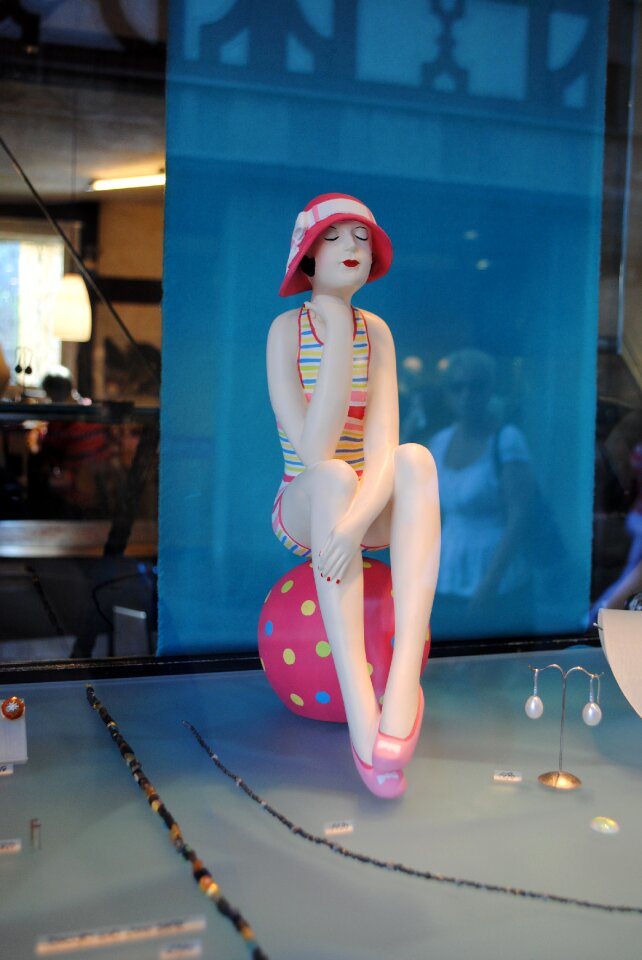 Pink window decoration