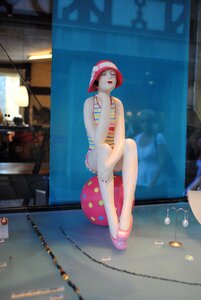 Pink window decoration
