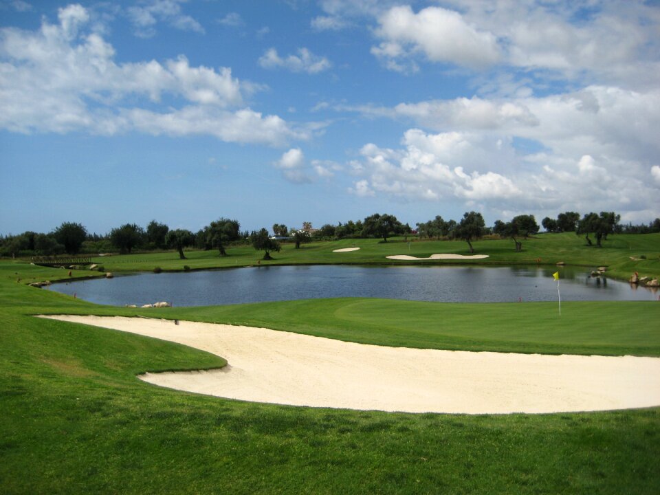 Field grass sand pit