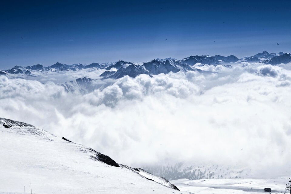 Snow alpine mountains photo