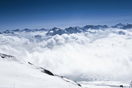 Snow alpine mountains