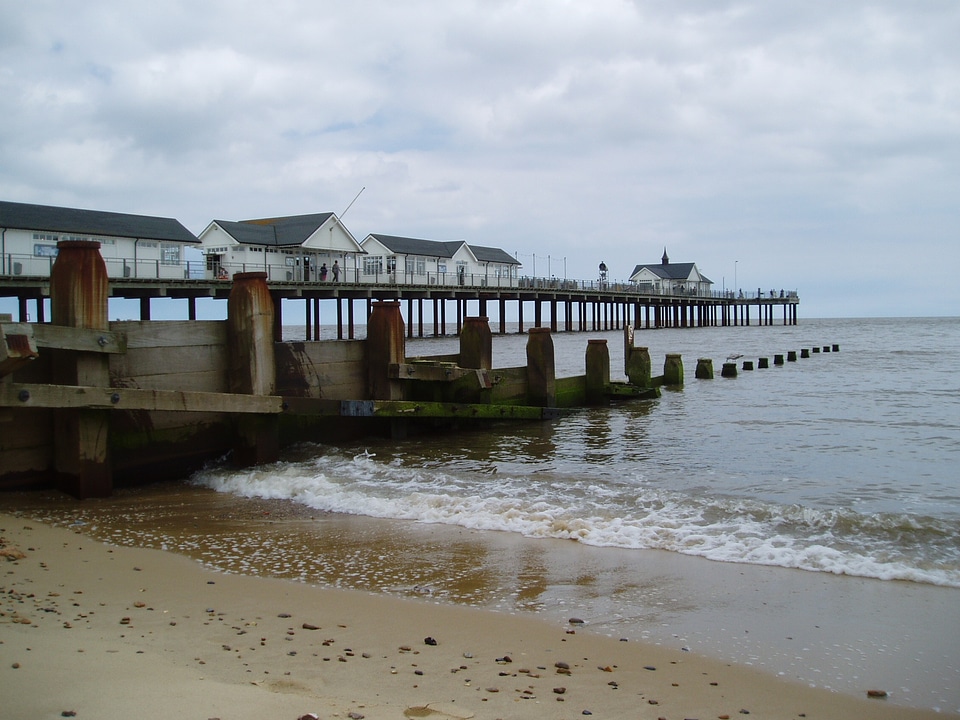 Pier waves seaside