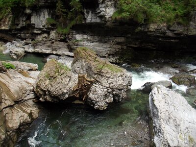 Alpine mountains gorge photo