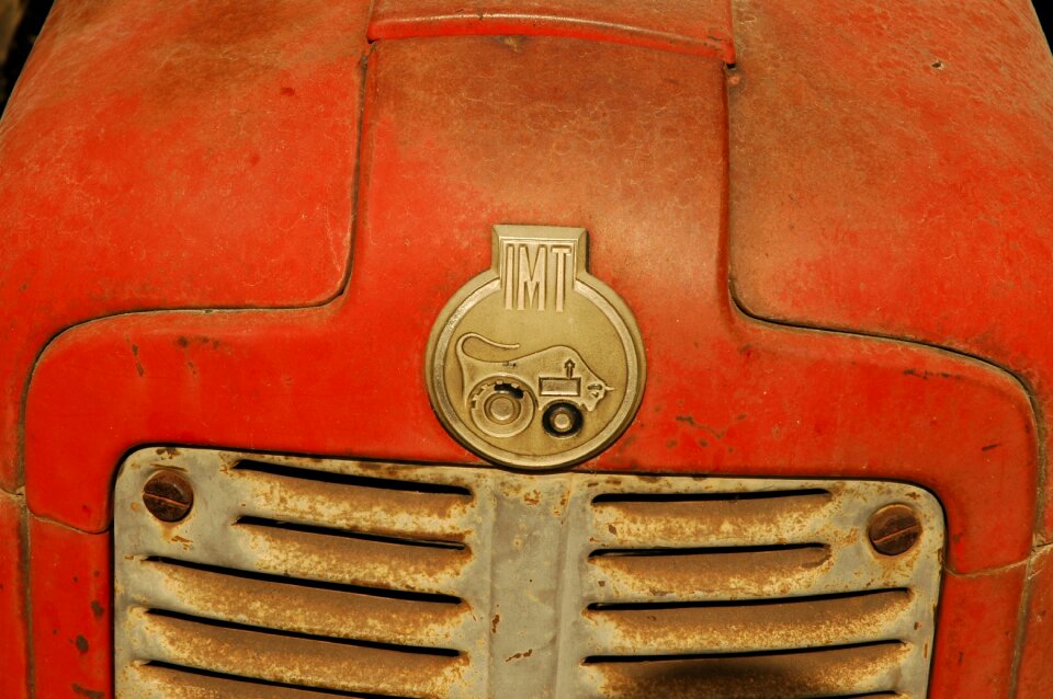 Metal mask tractor photo