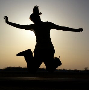 Young happy jump