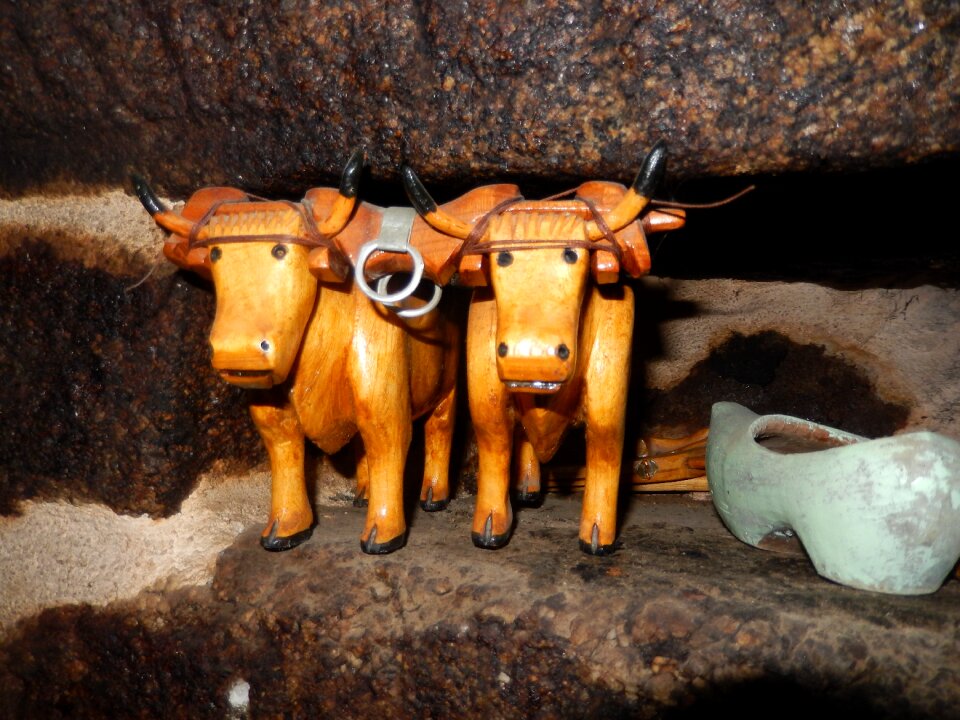 Cows statuettes wood